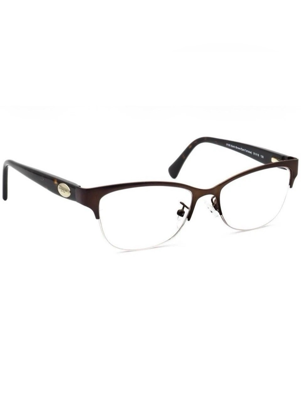 Coach Women’s Eyeglasses Frames 9155 Satin Dark Brown Tortoise Glasses